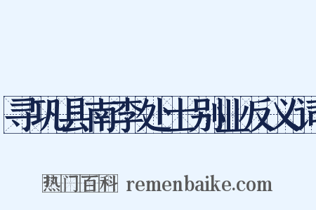 寻巩县南李处士别业反义词是什么意思的图片